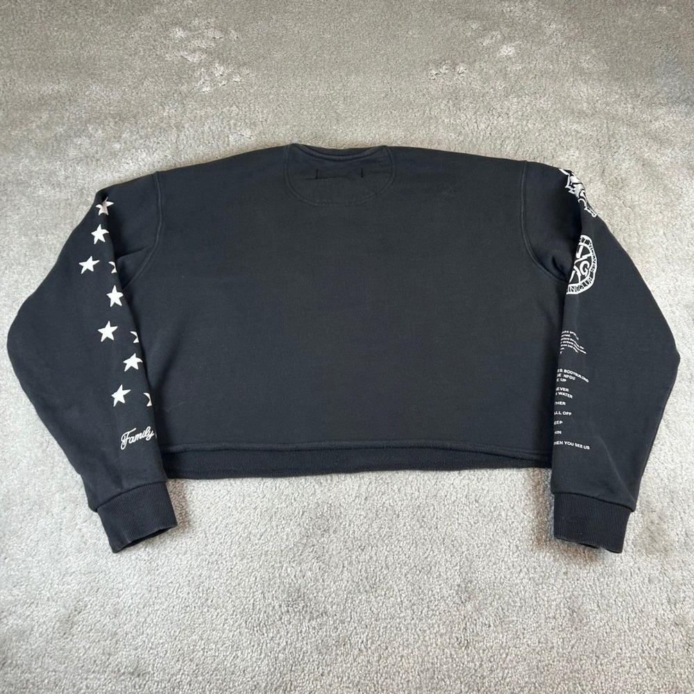 Darc Sport Wolves Grit Before Glory Cropped Sweatshirt Black Limited Edition L - Picture 4 of 15